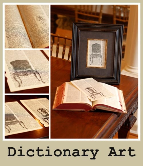 DIY dictionary wall art