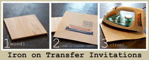 iron on transfer invitations