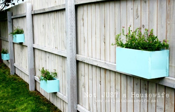 Fence container gardening planters