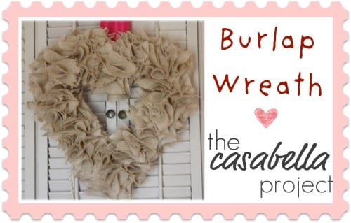 Burlap Heart Wreath - By the Casabella Project