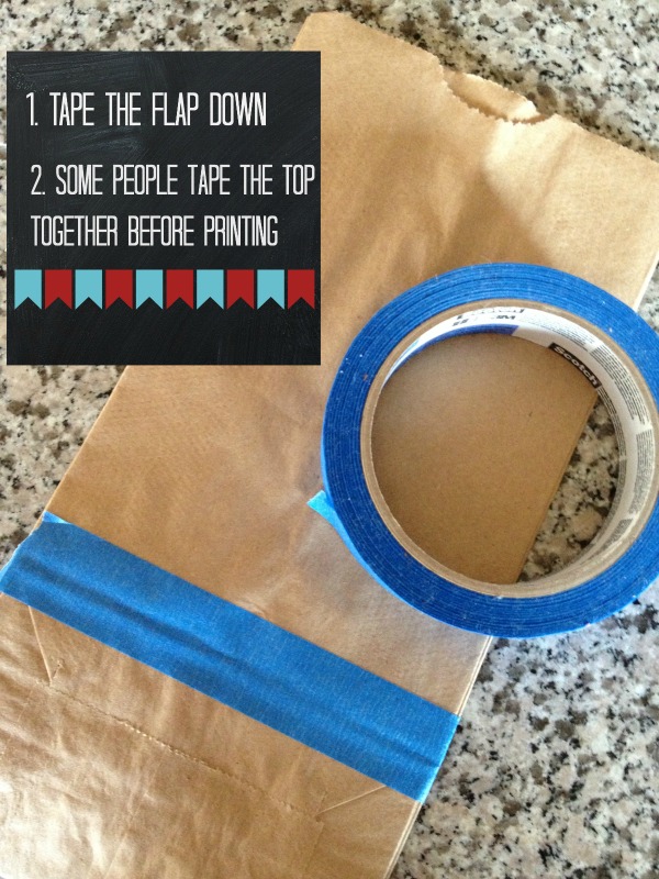 how to print on lunch sacks