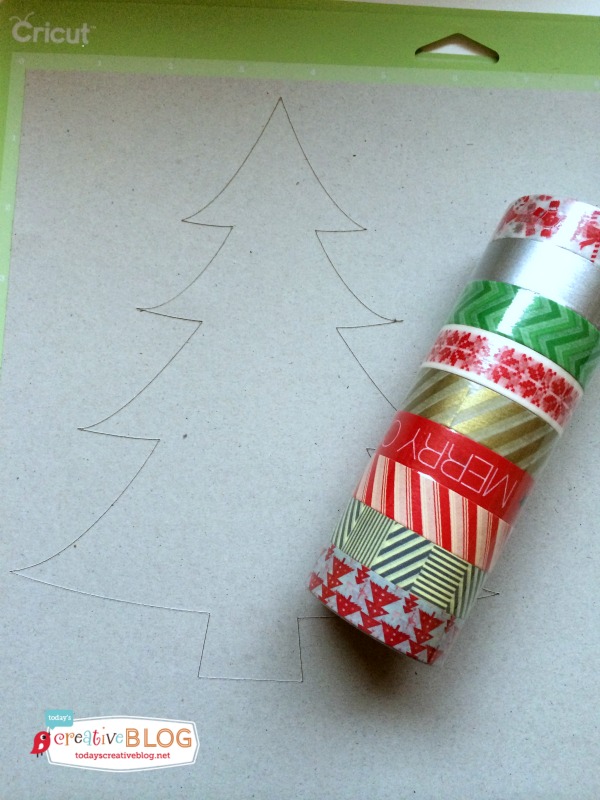 washi tape holiday tree