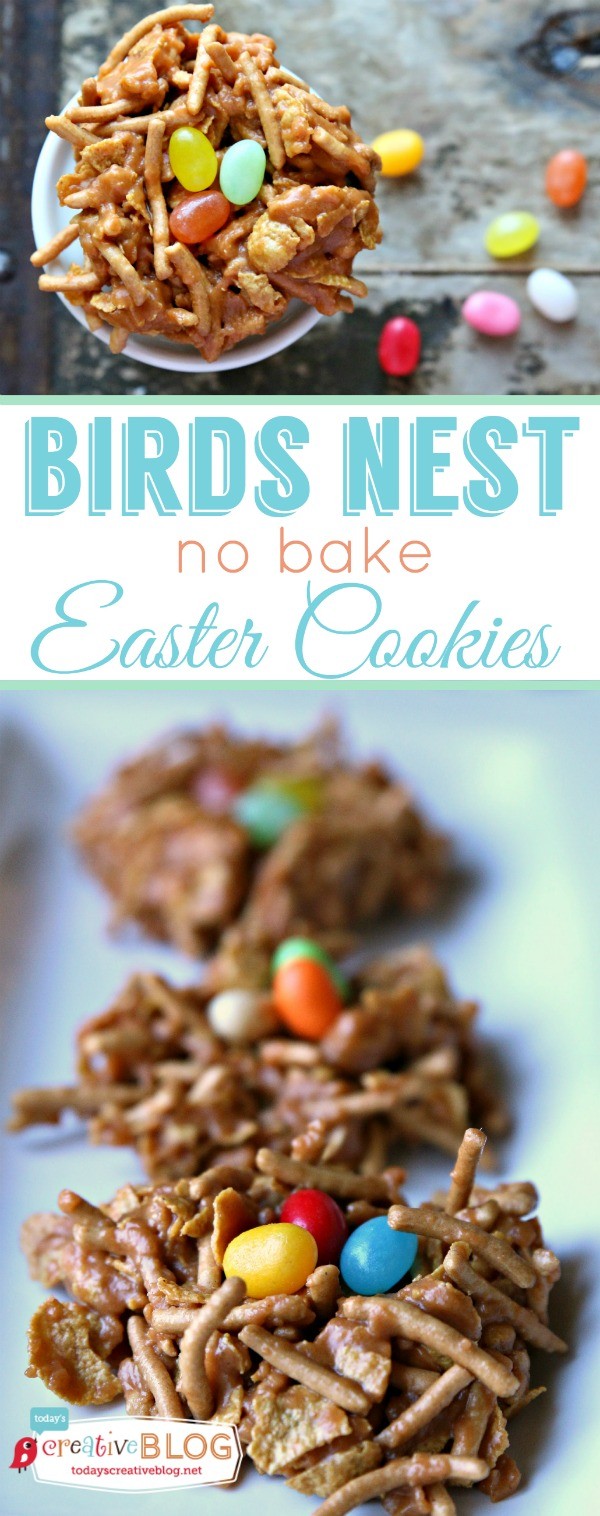 Birds Nest No Bake Easter Cookies | TodaysCreativeBlog.net
